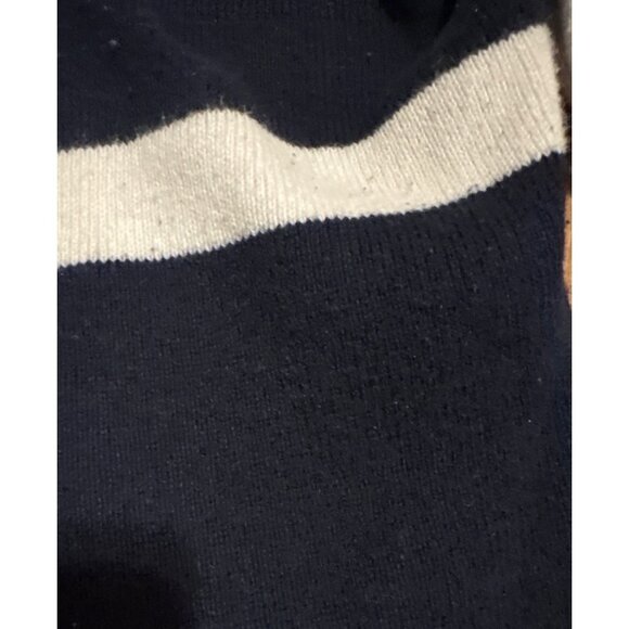 Tommy Hilfiger XL Women Striped Long Sleeve Cotton Top Navy Red White Nautical - Picture 7 of 7